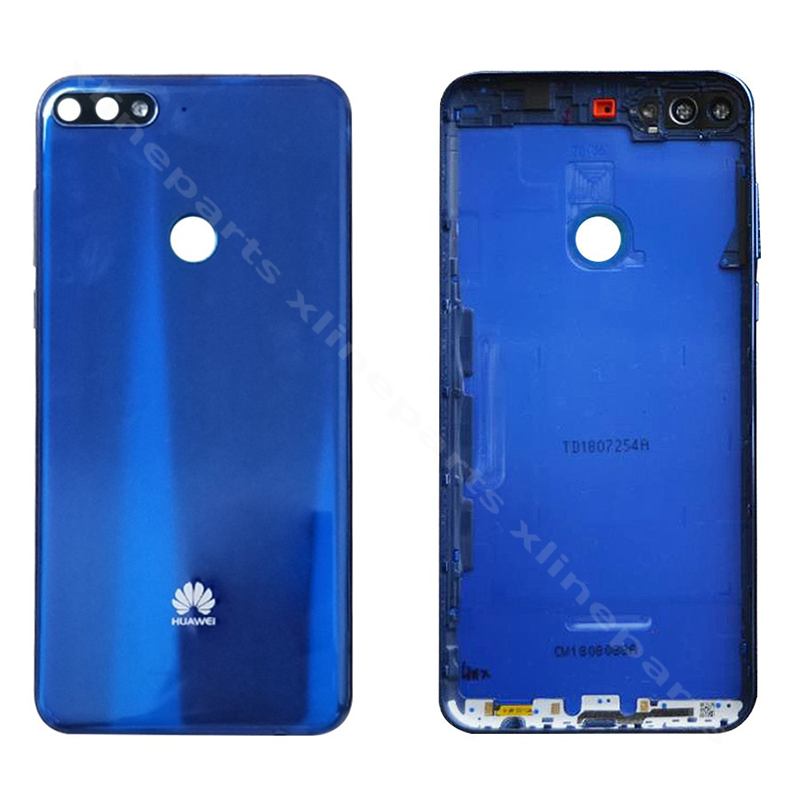 Back Battery Cover Lens Camera Huawei Y7 (2018)/Y7 Prime (2018)/Y7 Pro (2018) blue