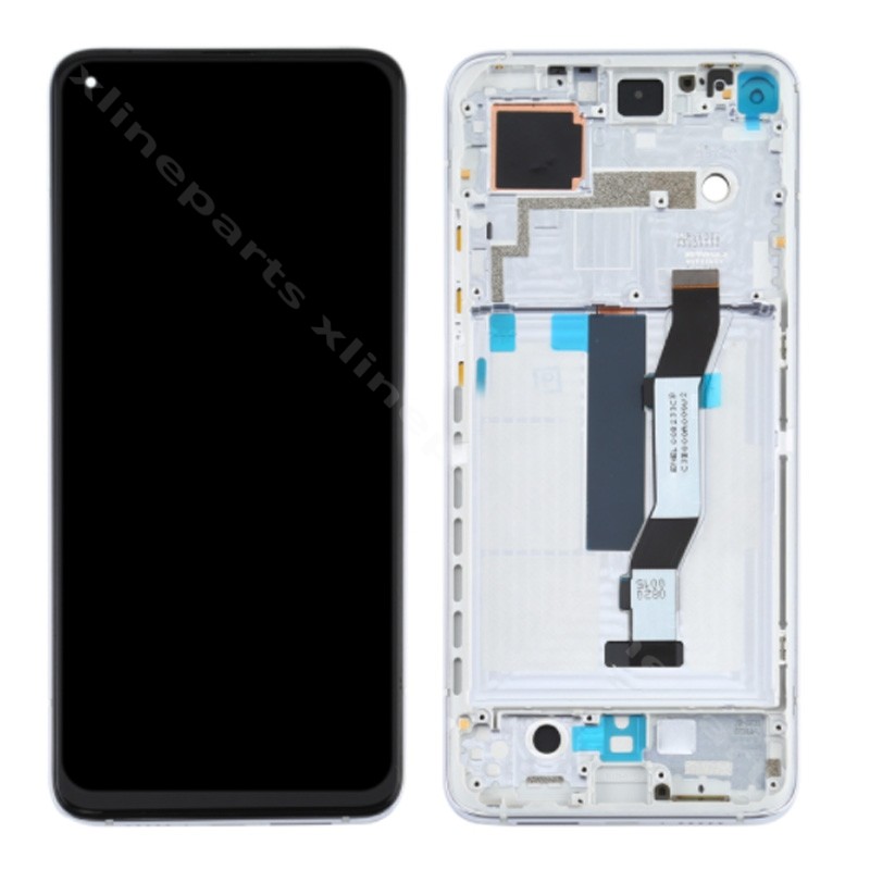 Πλήρες πλαίσιο LCD Xiaomi Mi 10T/ 10T Pro ασημί (Πρωτότυπο)