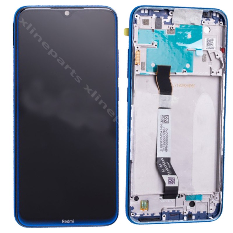 LCD Complete Frame Xiaomi Redmi Note 8 blue (Original)