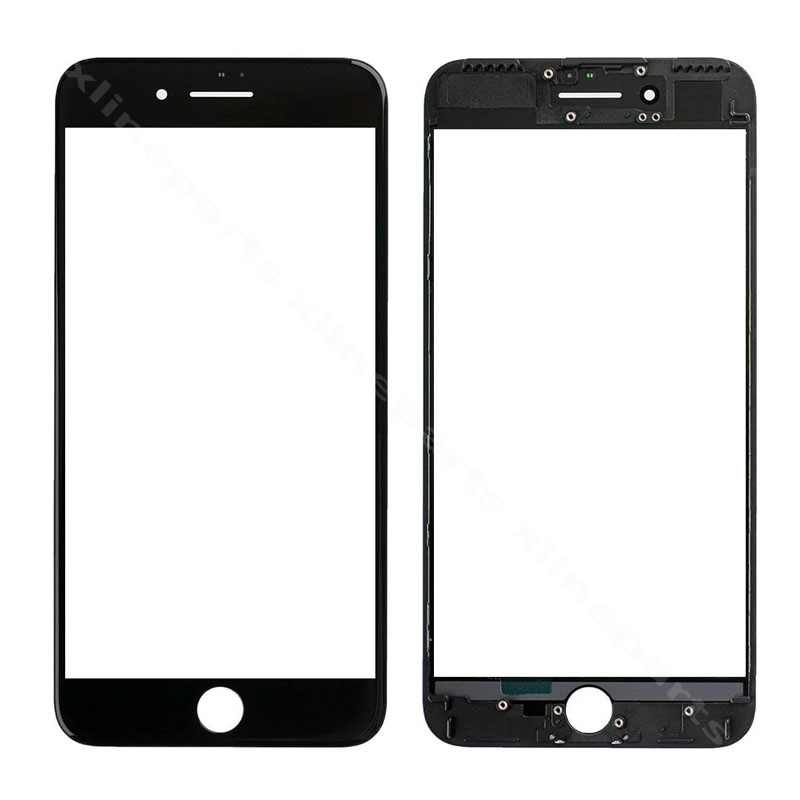 Μπροστινή γυάλινη οθόνη Apple iphone 7 plus μαύρη