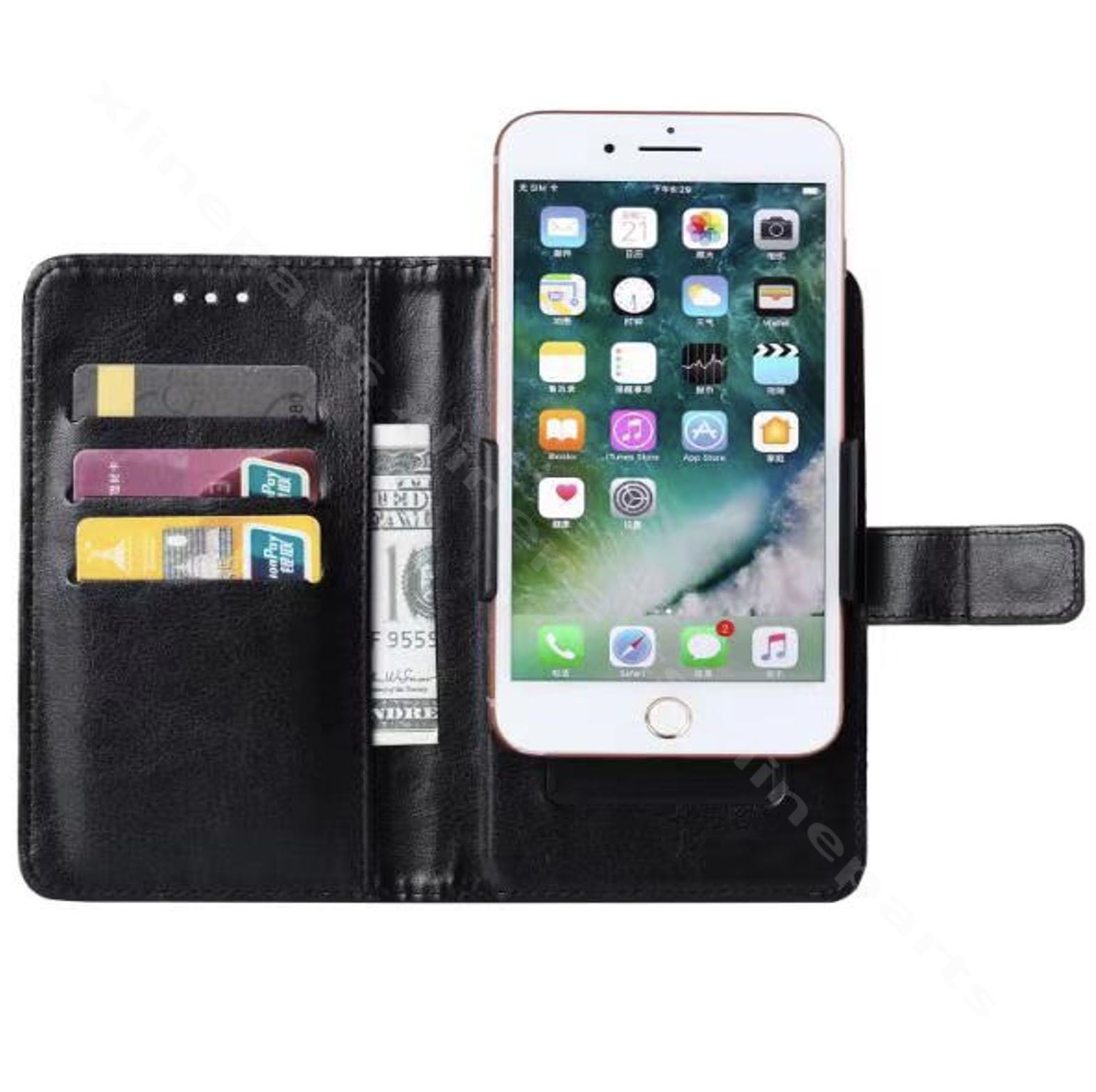 Flip Case Wallet Universal (5.8-6.7)" black