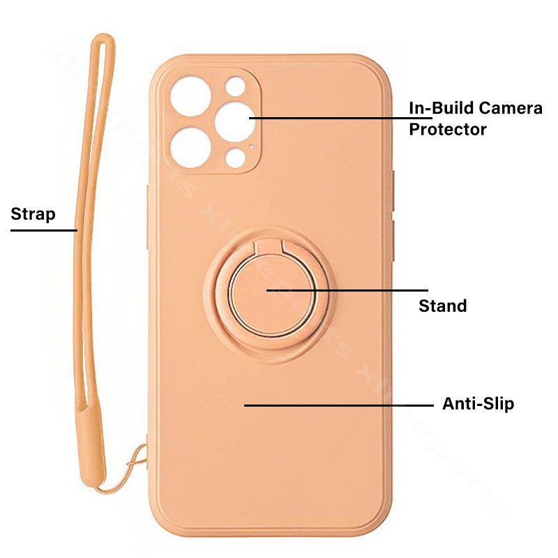 Back Case Pastel Ring Apple iPhone 12 pink