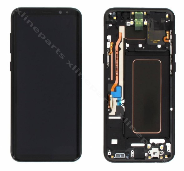 ЖК-дисплей в полной рамке Samsung S8 Plus G955 черный (оригинал)
