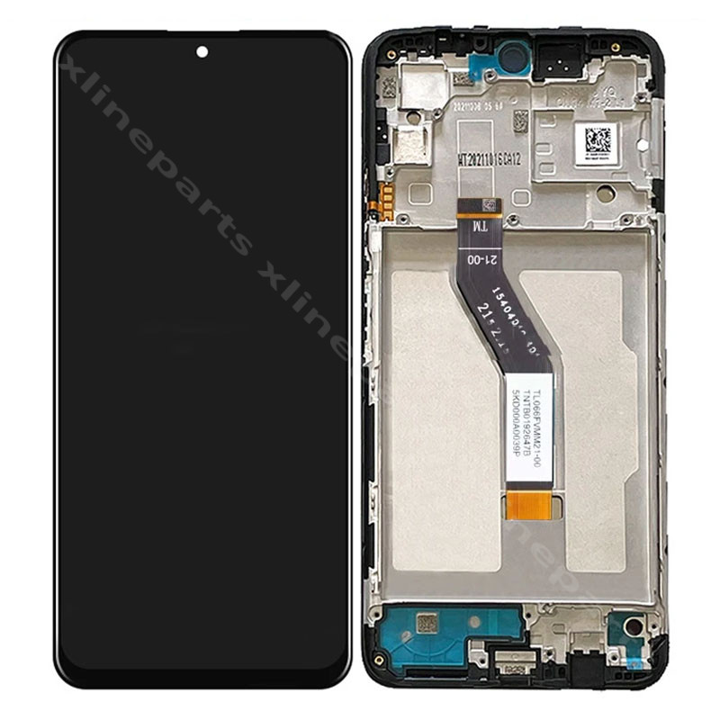 LCD Complete Frame Xiaomi Redmi Note 11S 5G black (Original)