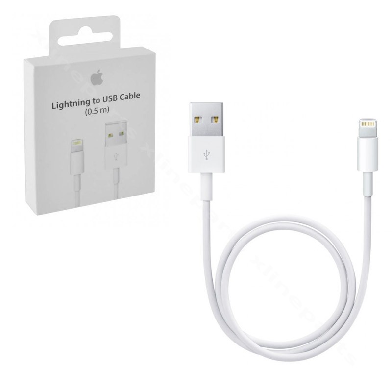 Кабель USB на Lightning Apple 0,5м белый