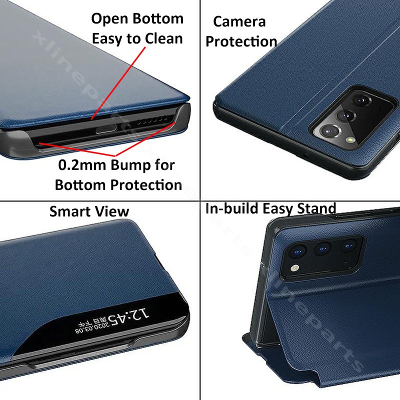 Flip Case Smart View Samsung A20s A207 dark blue