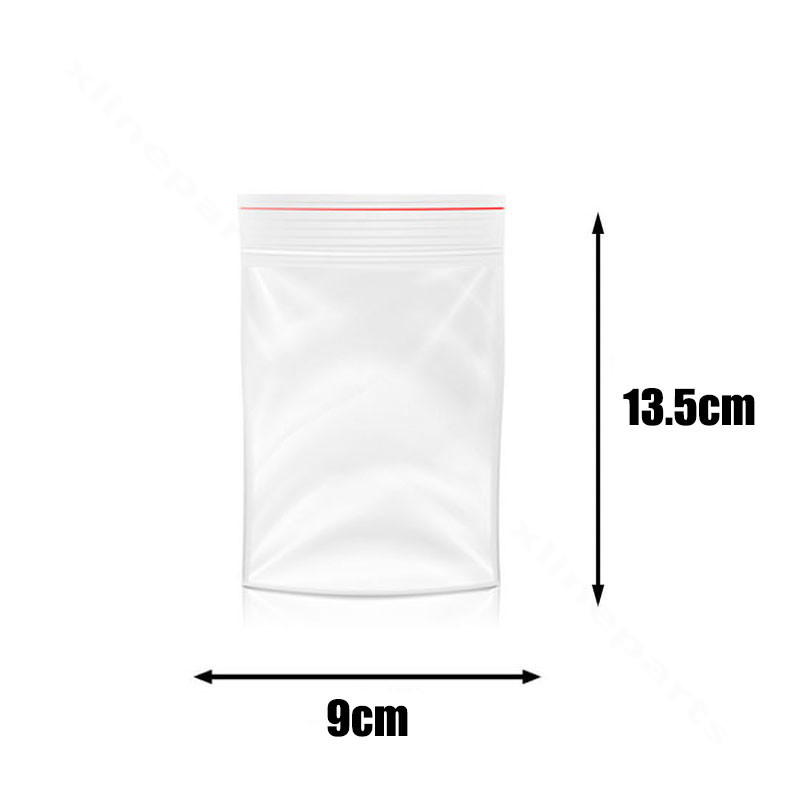Clear Plastic Zip Bag 100Pcs for Package 13.5*9cm