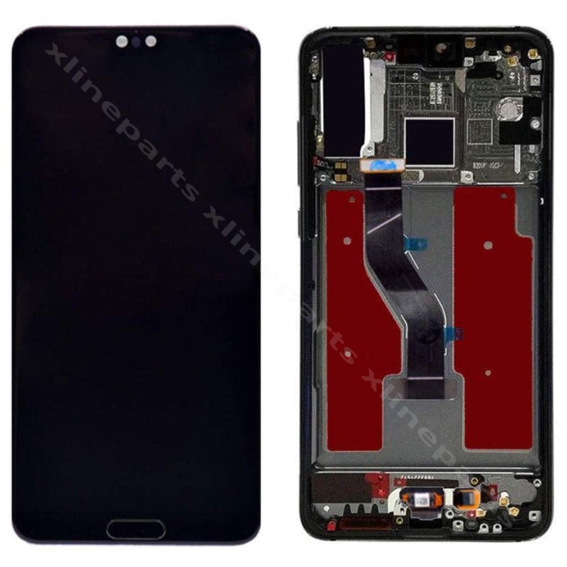 LCD Complete Frame Huawei P20 Pro black -OLED*