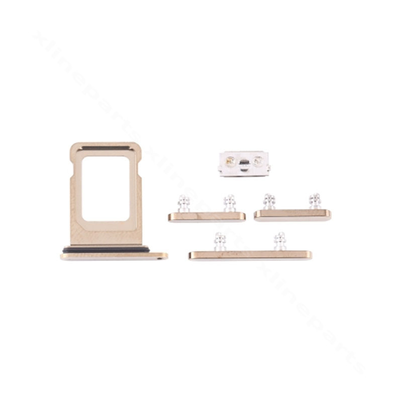 Sim Card Holder With Button Apple iPhone 12 Pro Max gold