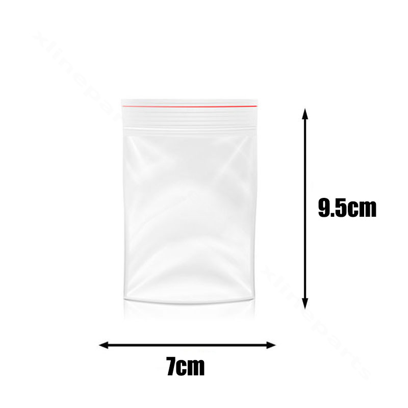 Clear Plastic Zip Bag 100Pcs for Package 9.5*7cm