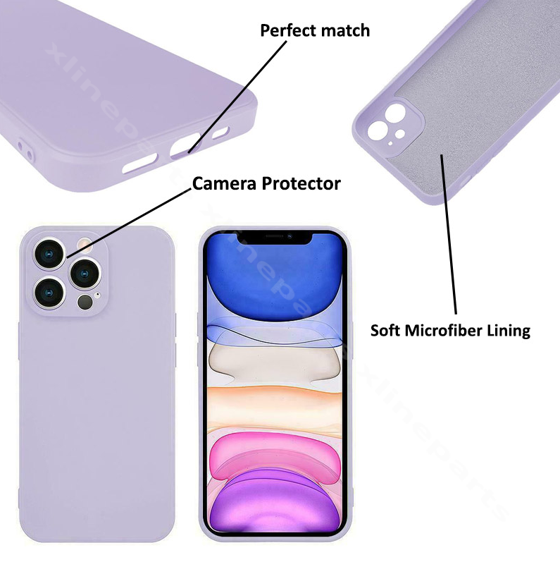 Задний чехол силиконовый в комплекте Xiaomi Poco X5 фиолетовый