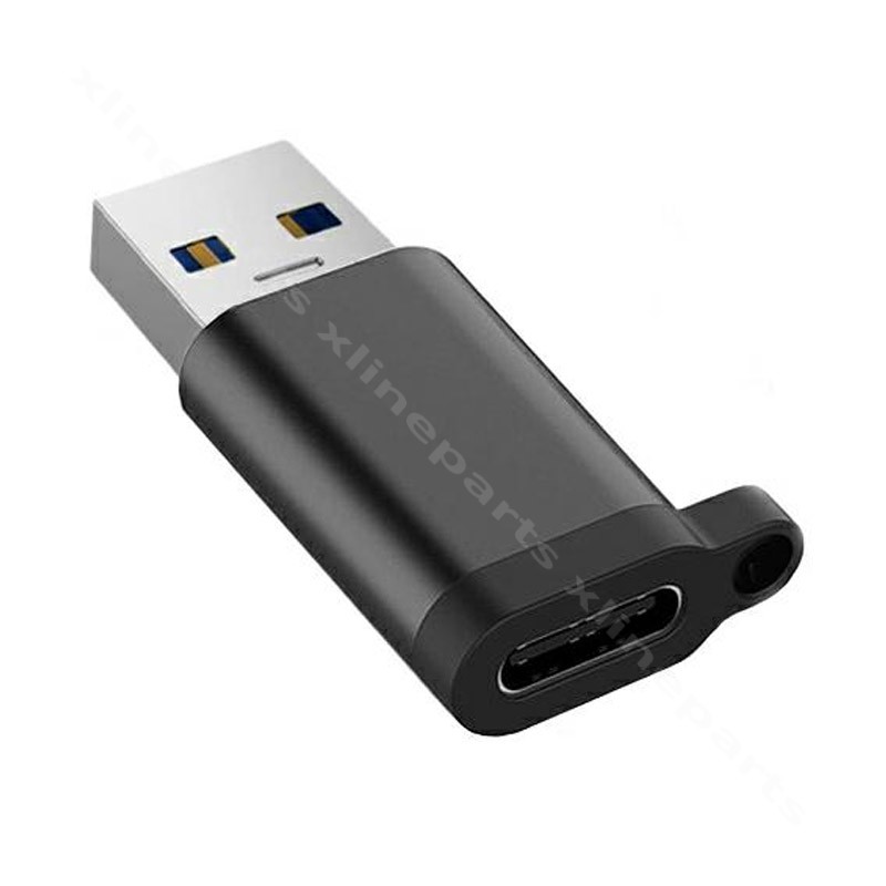 OTG Adapter USB Male to USB-C Female black bulk