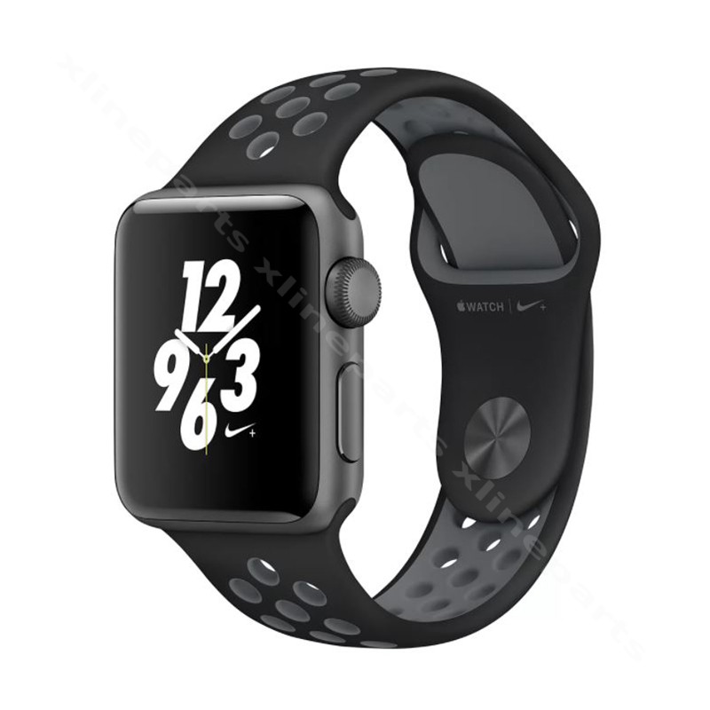 Nike Sport Strap 145mm Apple Watch 45mm/44mm/42mm black gray