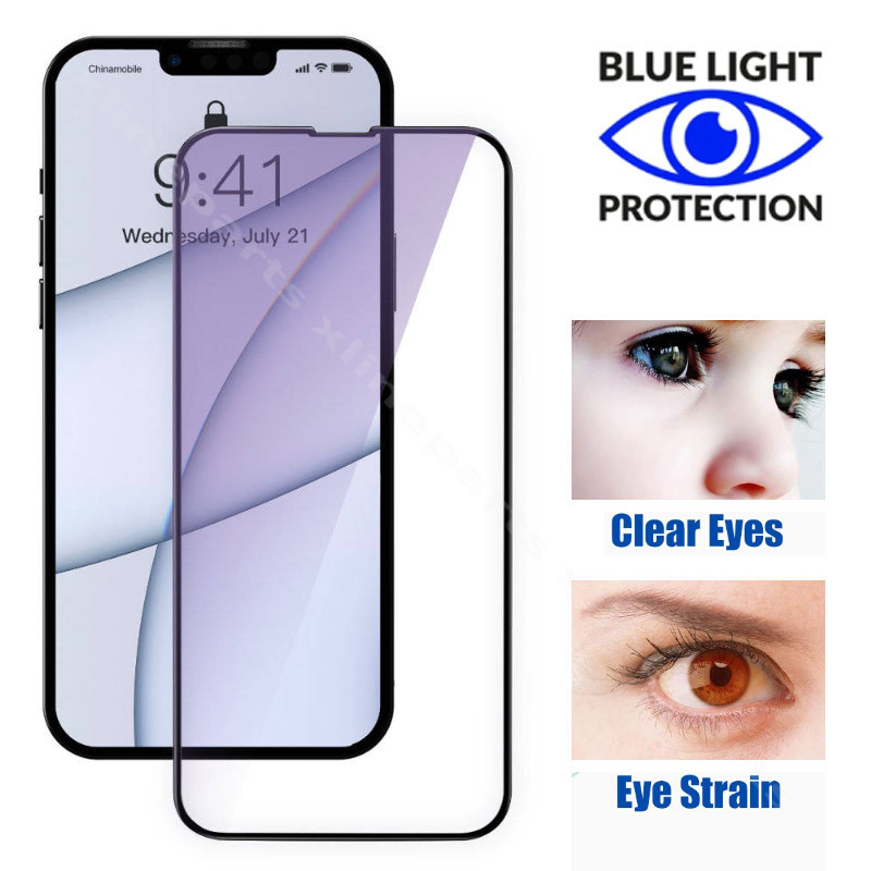 Закаленное стекло с защитой от синего света Apple iPhone 14 Pro Max