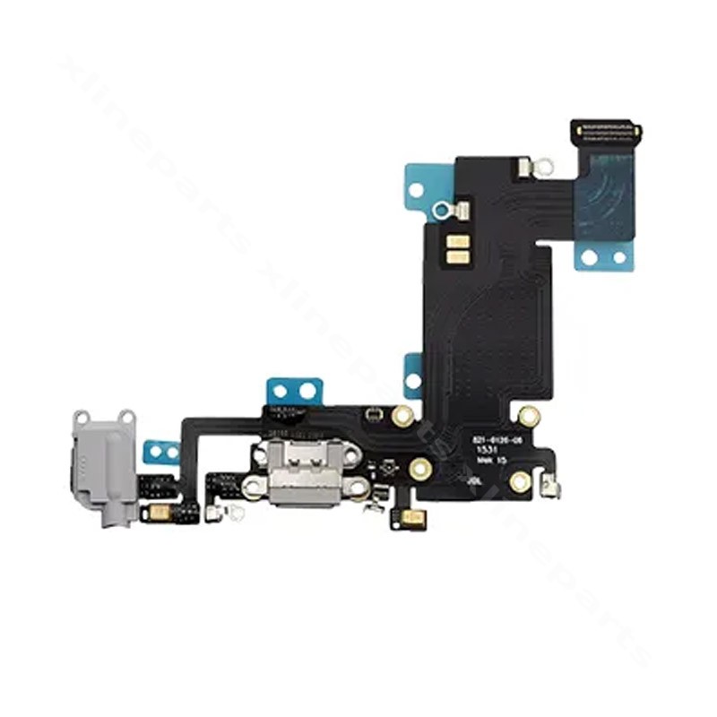 Θύρα φόρτισης Flex Connector και υποδοχή ακουστικών/μικροφώνου Apple iPhone 6S λευκό