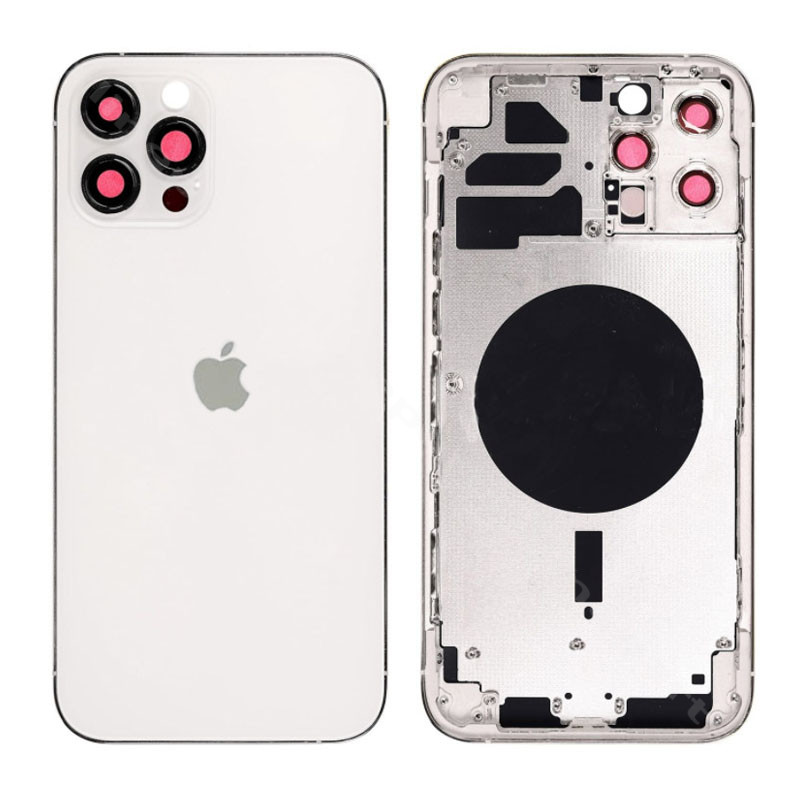 Задняя батарея и средняя крышка Apple iPhone 12 Pro Max серебристый