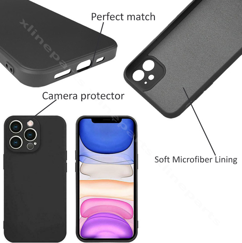 Задний чехол силиконовый в комплекте Xiaomi Poco X5 черный