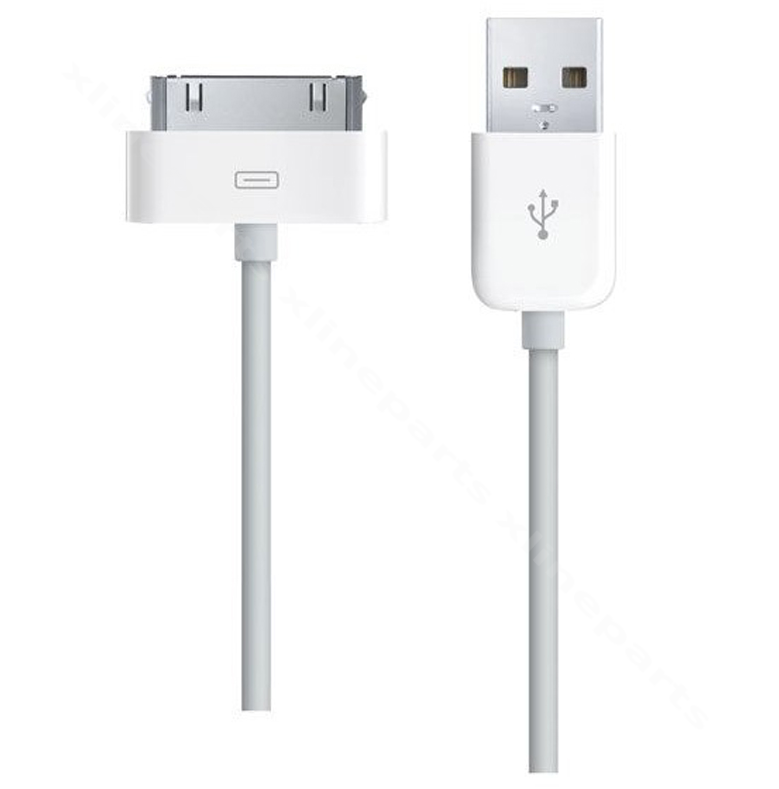 Data Cable USB to 30 Pin Apple 1m white bulk