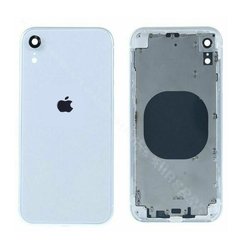 Задняя аккумуляторная батарея и средняя крышка Apple iPhone XR белого цвета OEM