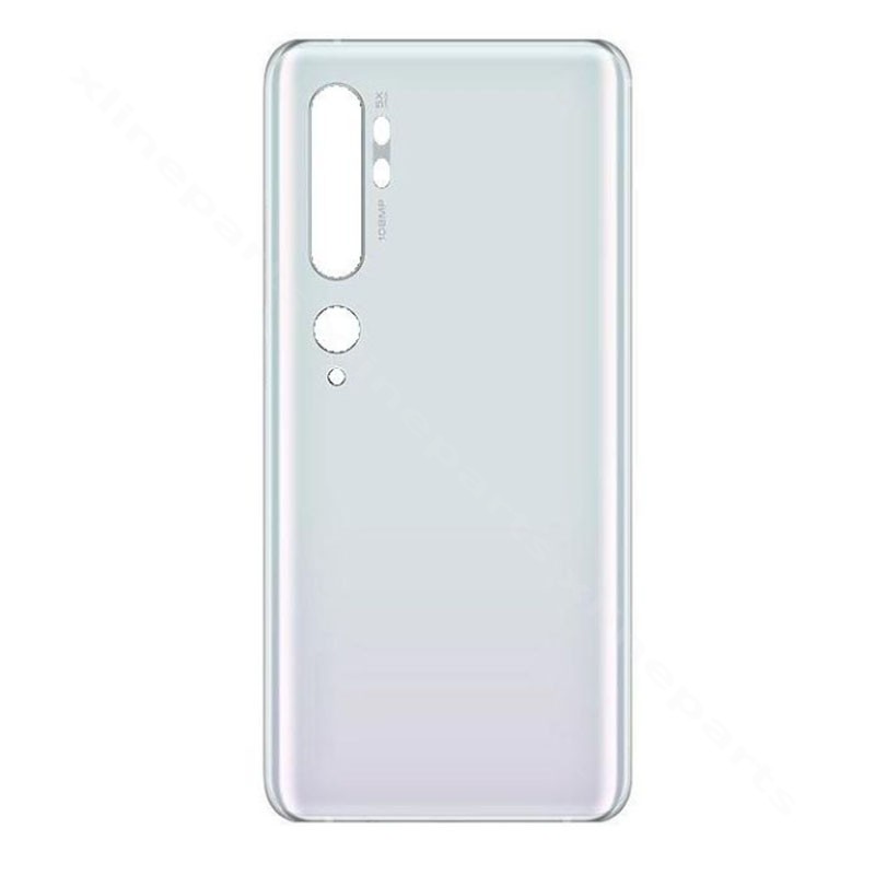 Задняя крышка аккумуляторного отсека Xiaomi Mi Note 10/Note 10 Pro белая OEM