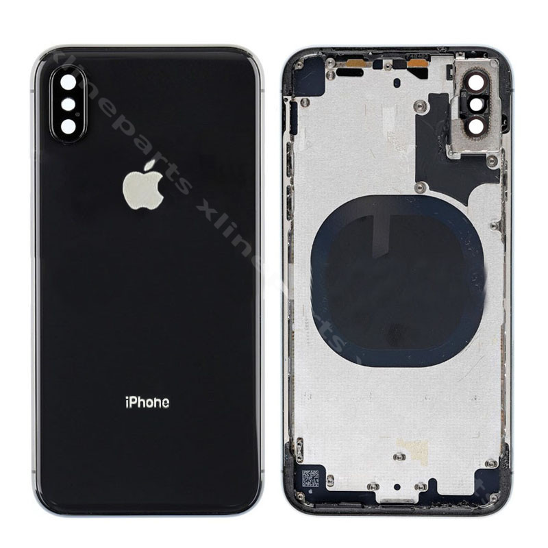 Задняя батарея и средняя крышка Apple iPhone X, черный OEM