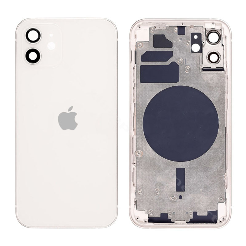 Задняя панель аккумулятора и средняя крышка Apple iPhone 12, белый*
