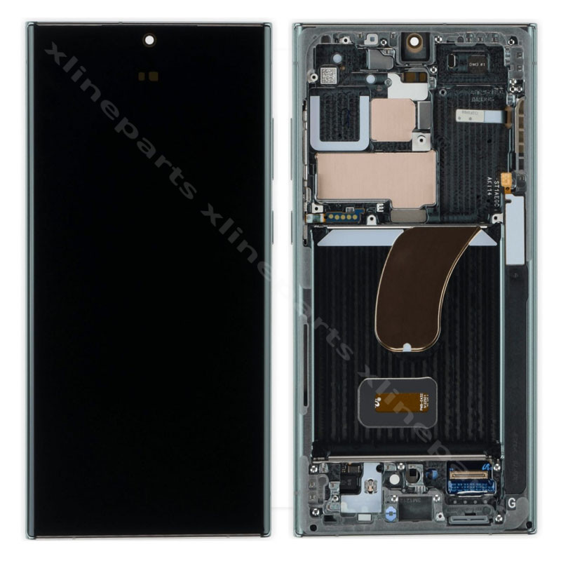ЖК-дисплей в полной рамке Samsung S23 Ultra S918 зеленый (оригинал)