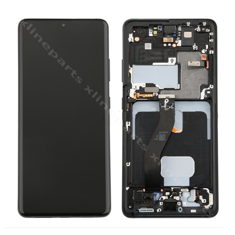 ЖК-дисплей в полной рамке Samsung S21 Ultra G998 черный (оригинал)
