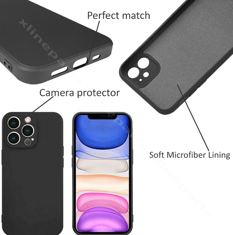Задний чехол силиконовый в комплекте Xiaomi Poco M5 черный