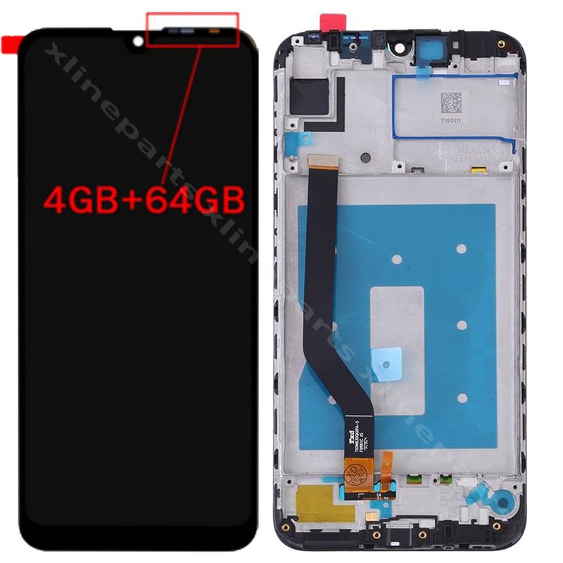 ЖК-дисплей в полной рамке Huawei Y7/ Y7 Prime/ Y7 Pro (2019), черный OCG (64 ГБ)