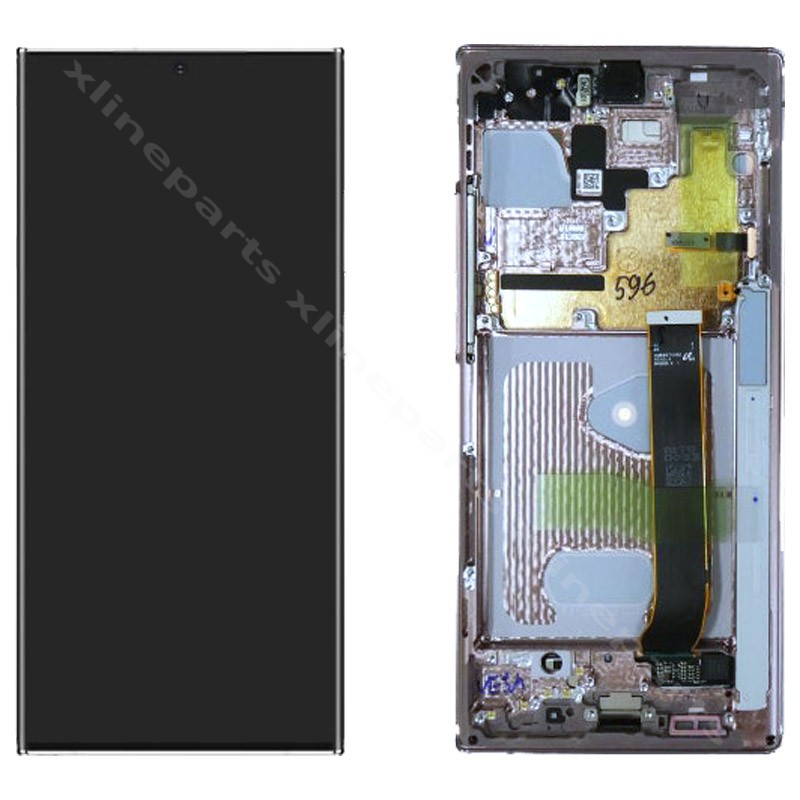 ЖК-дисплей Samsung Note 20 Ultra N985/ N986 в полной рамке, белый - (Оригинал)