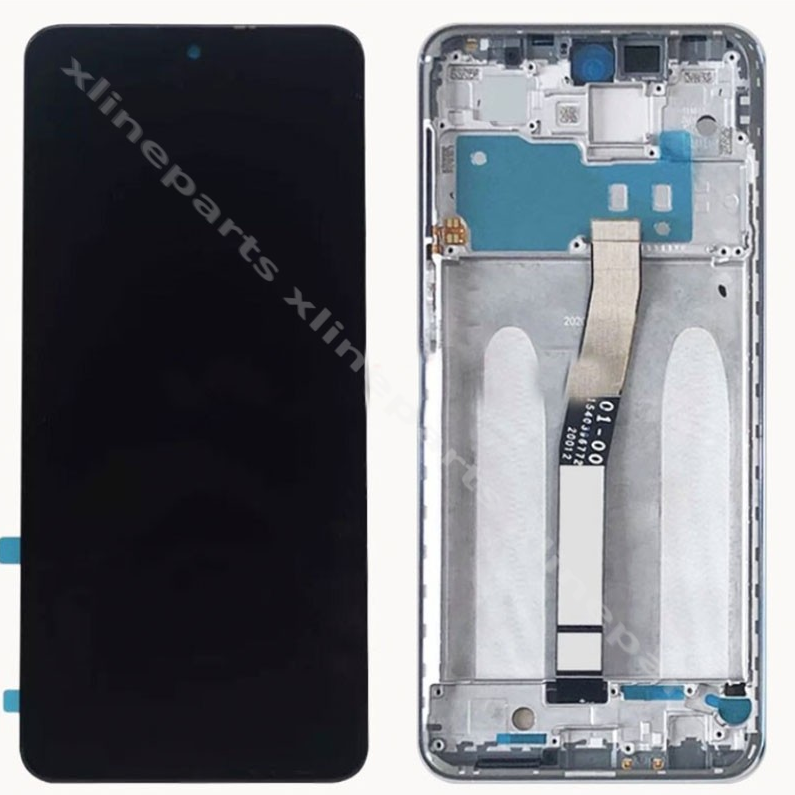 LCD Complete Frame Xiaomi Redmi Note 9S 4G / Note 9 Pro 4G blue OCG