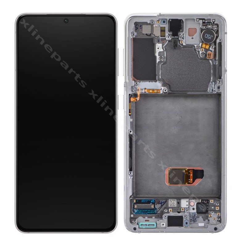 Πλήρες πλαίσιο LCD Samsung S21 G991 λευκό - (Πρωτότυπο)