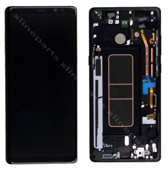 ЖК-дисплей в полной рамке Samsung Note 8 N950 черный (оригинал)