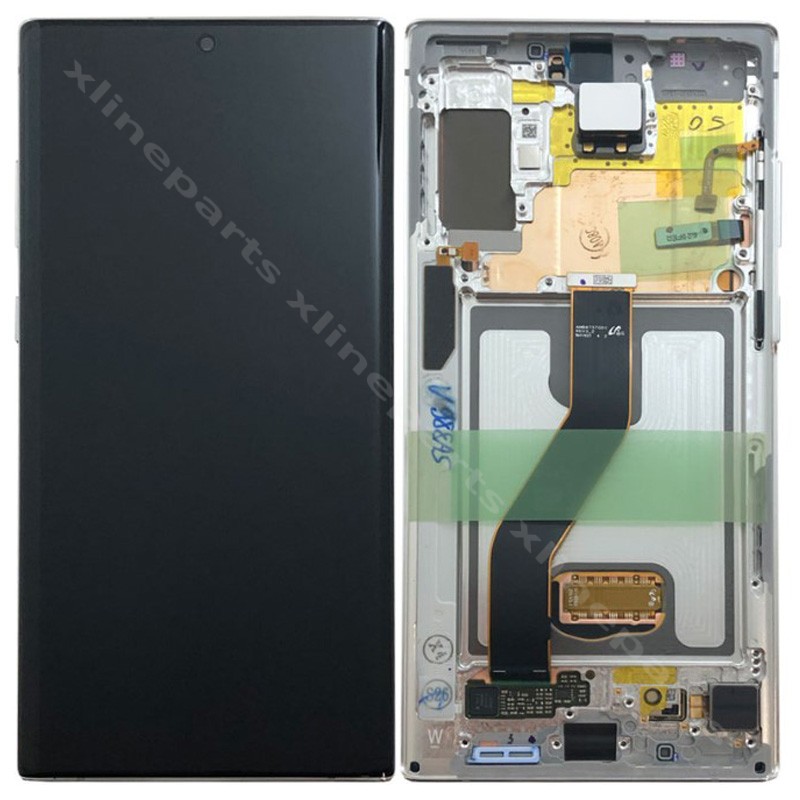 LCD Complete Frame Samsung Note 10 Plus N975 aura white -(Original)