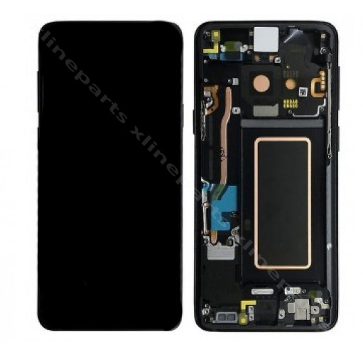 ЖК-дисплей в полной рамке Samsung S9 Plus G965 черный (оригинал)