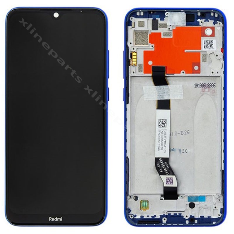 LCD Complete Frame Xiaomi Redmi Note 8T blue (Original)