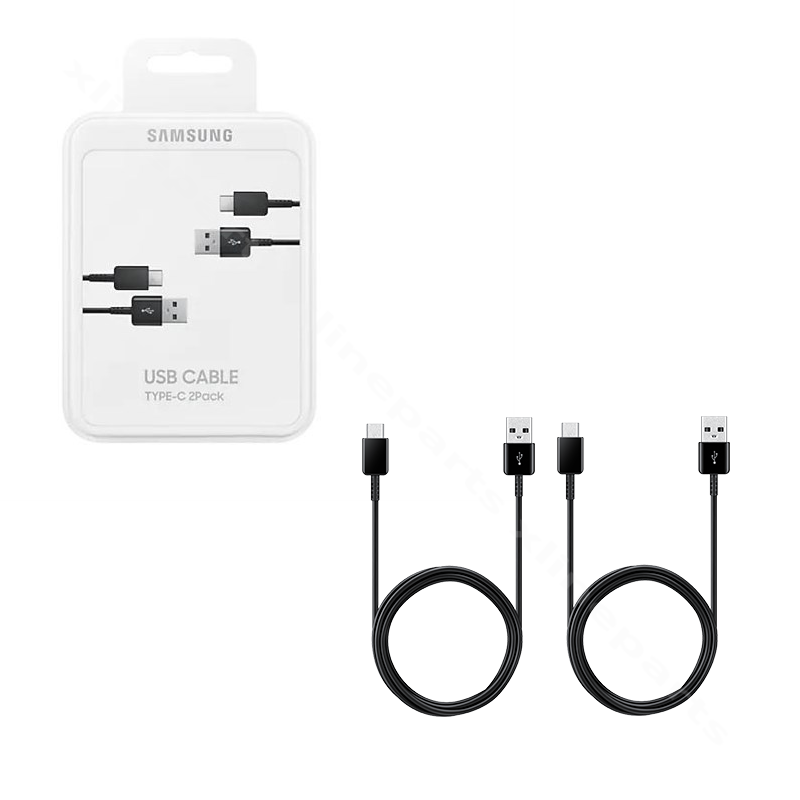 Cable USB to USB-C Samsung 5A 1.5m black (2-pack)