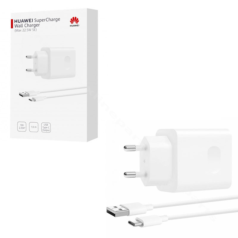 Charger USB with USB to USB-C Cable Huawei CP404B 22.5W EU white
