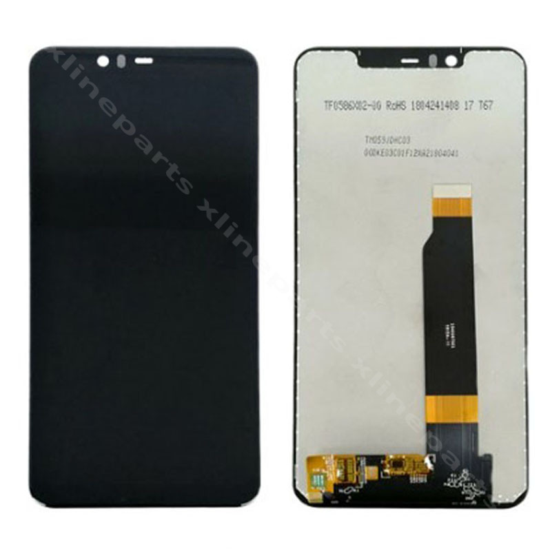 Полный ЖК-дисплей Nokia 5.1 Plus черный OCG