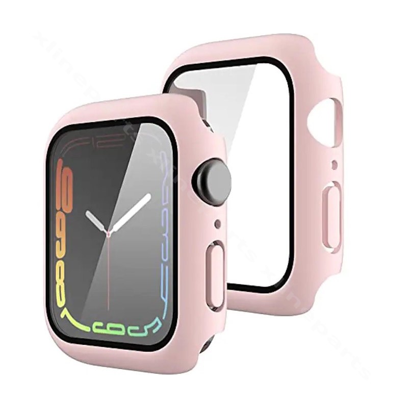 Apple Watch Full из закаленного стекла 41 мм, розовый
