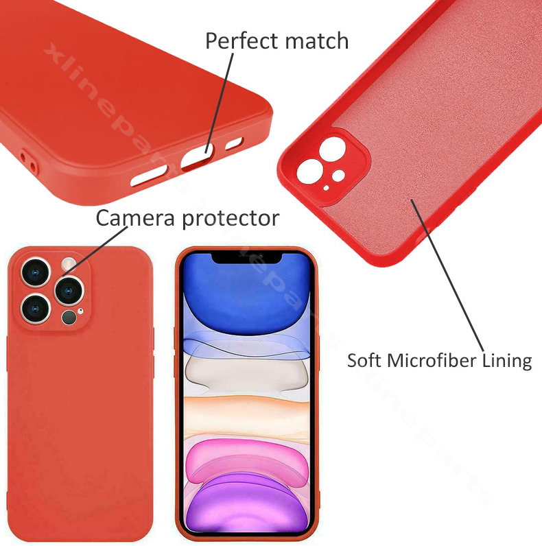 Задний чехол силиконовый в комплекте Samsung A12/A12 Nacho красный