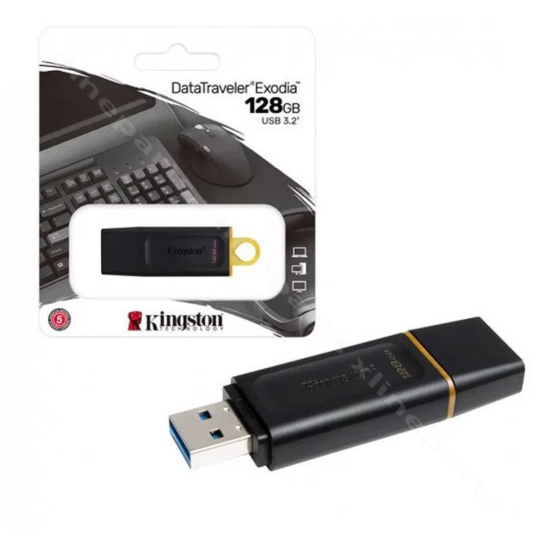 Флеш-накопитель Kingston Exodia USB 3.2 128 ГБ черный