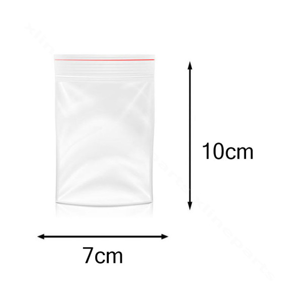 Clear Plastic Zip Bag 100Pcs for Package 10*7cm
