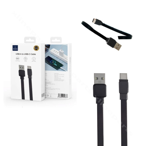 Καλώδιο USB σε USB-C Wiwu Bravo Series Wi-C003 2.4A 1m μαύρο