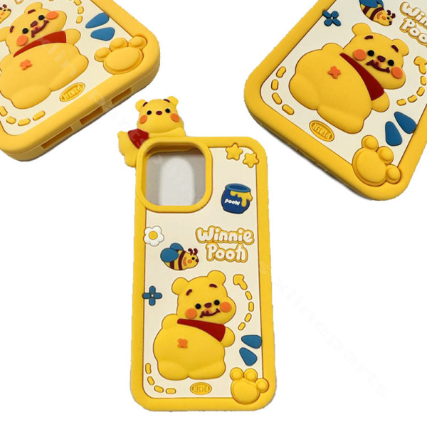 Πίσω θήκη Winnie Pooh Apple iPhone 12/12 Pro κίτρινη