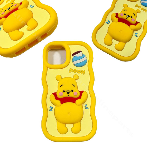 Back Case Pooh Apple iPhone 14 yellow