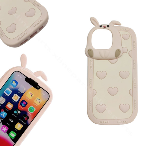 Back Case Rabbit Apple iPhone 14 Pro pink