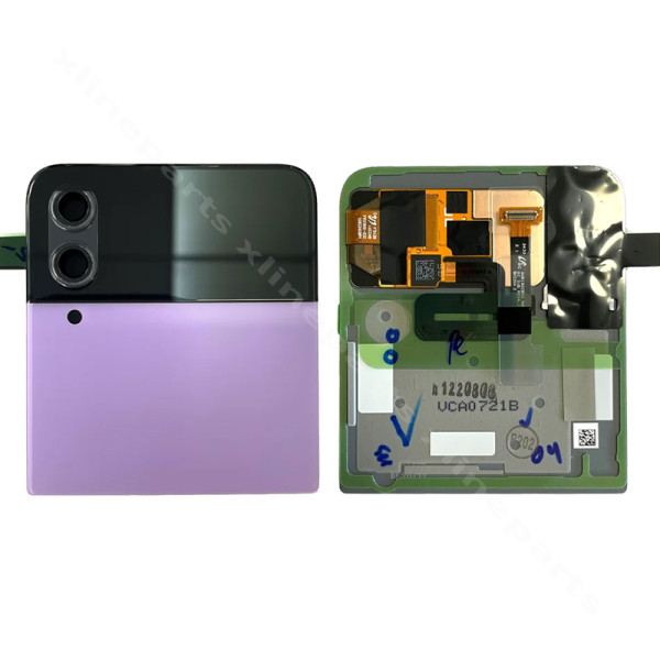 Задняя крышка ЖК-дисплея Объектив камеры Samsung Z Flip4 F721 Внешний фиолетовый (Оригинал)