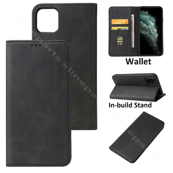 Μαγνητικό πορτοφόλι Flip Case Apple iPhone 13 Pro μαύρο